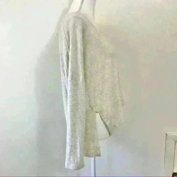 Treasure & Bond V-Neck Dolman Sleeve Pullover Beige Light Oatmeal Heather - Picture 3 of 6